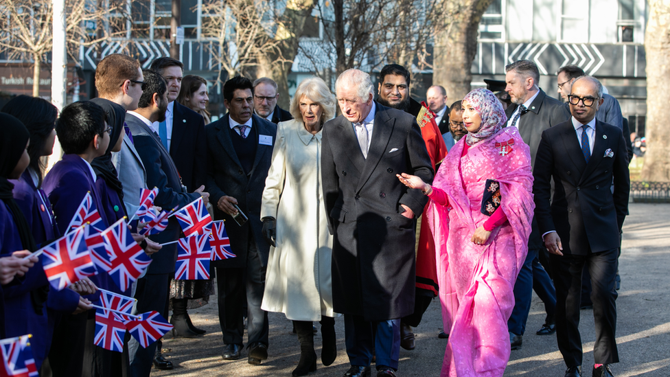 King Charles III visiting local people