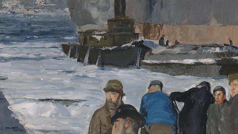 George Bellow's Men on the Dock's painting