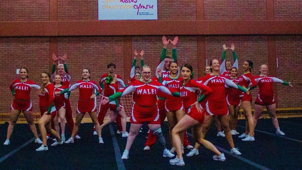 The Wales para-cheer team