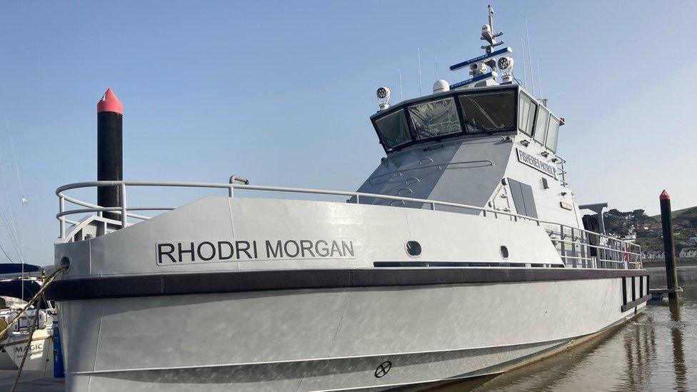 The Rhodri Morgan has been equipped with a towable sonar device