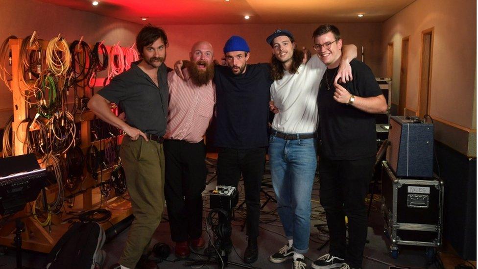 Bristol punk band Idles (Joe Talbot: Singer, Adam Devonshire: Bassist, Mark Bowen: Guitarist, Lee Kiernan: Guitarist, Jon Beavis: Drums)