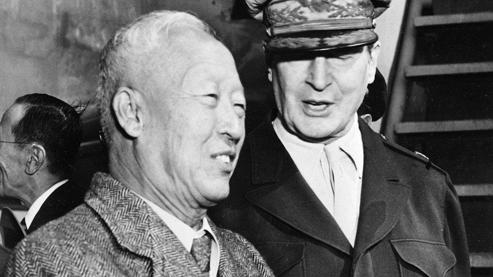 South Korean President Syngman Rhee