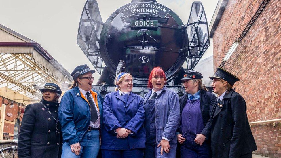 All female crew on Flying Scotsman