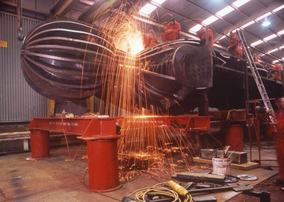 The Angel of the North in the workshop