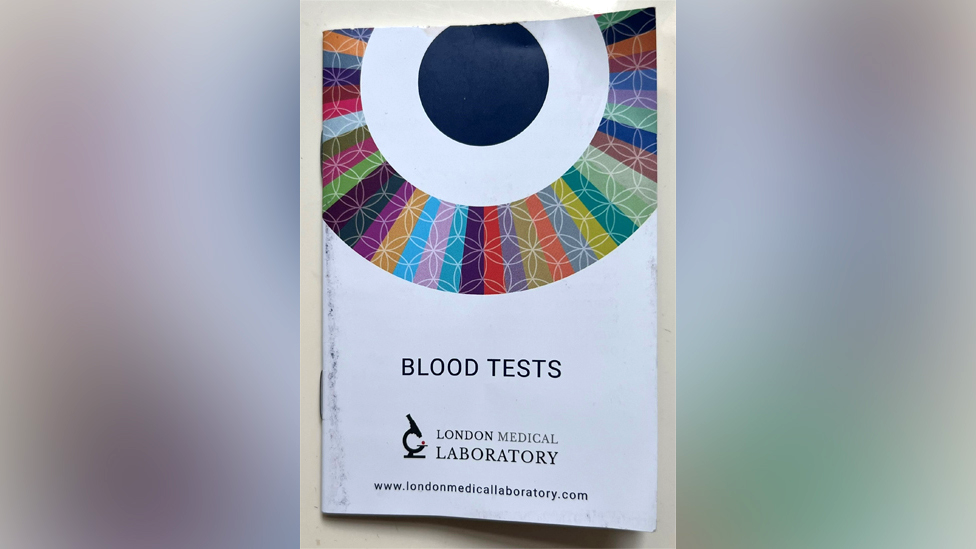 The blood test leaflet