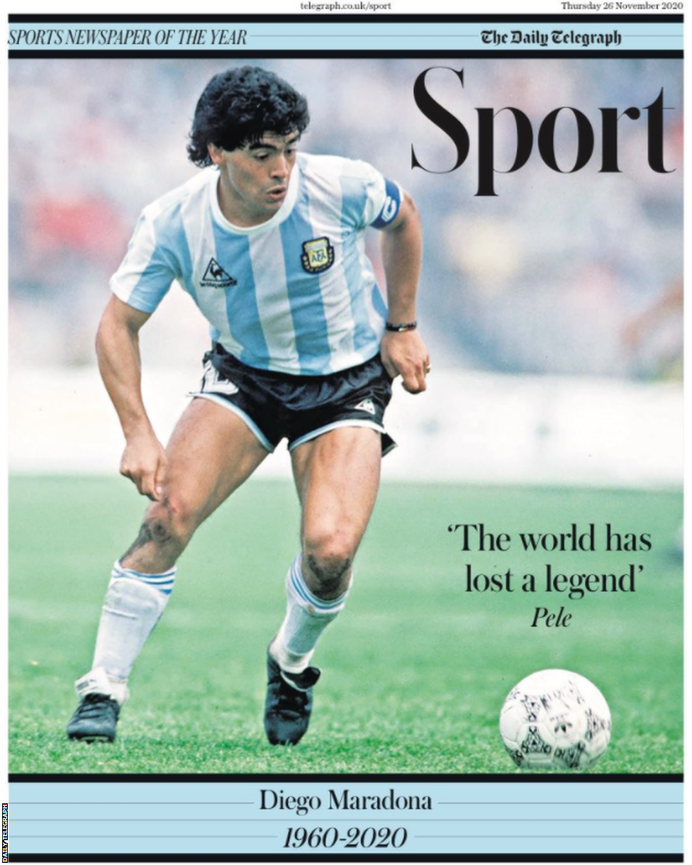 Daily Telegraph main sport page