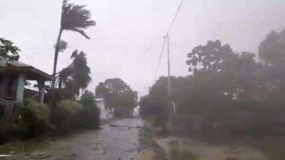 Storm damage in Luganville