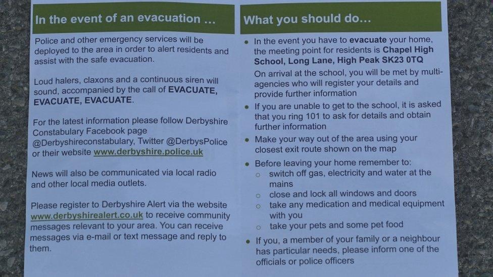 Evacuation advice