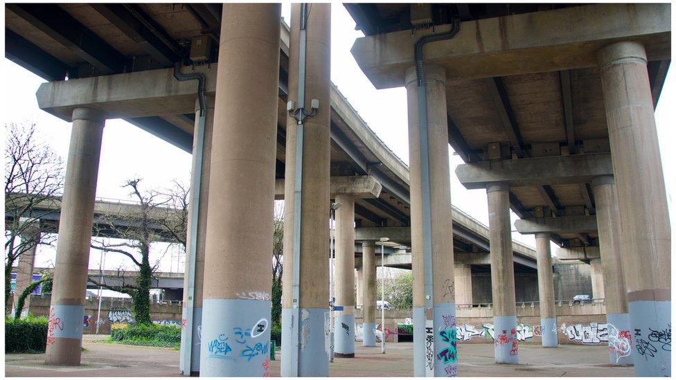 Underneath Spaghetti Junction