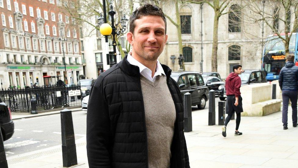 Alex Reid outside the High Court