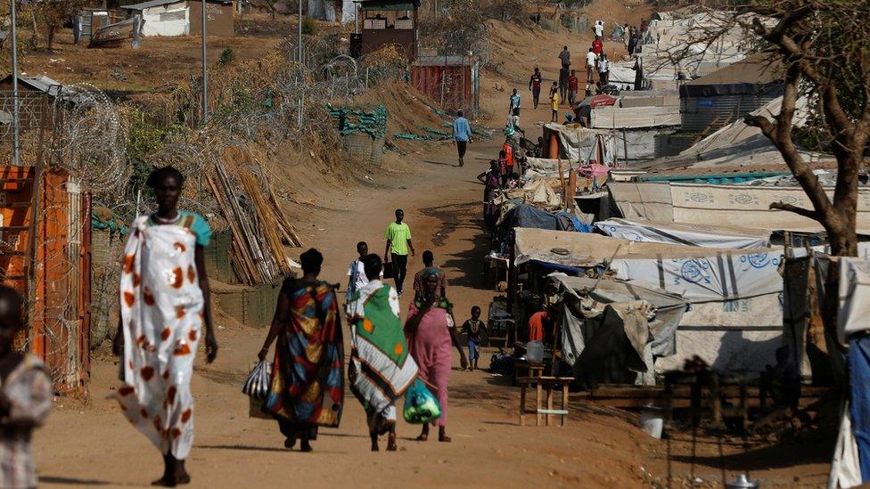 People walking in South Sudan