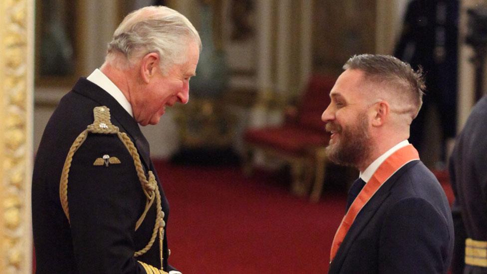 Tom Hardy with Prince Charles