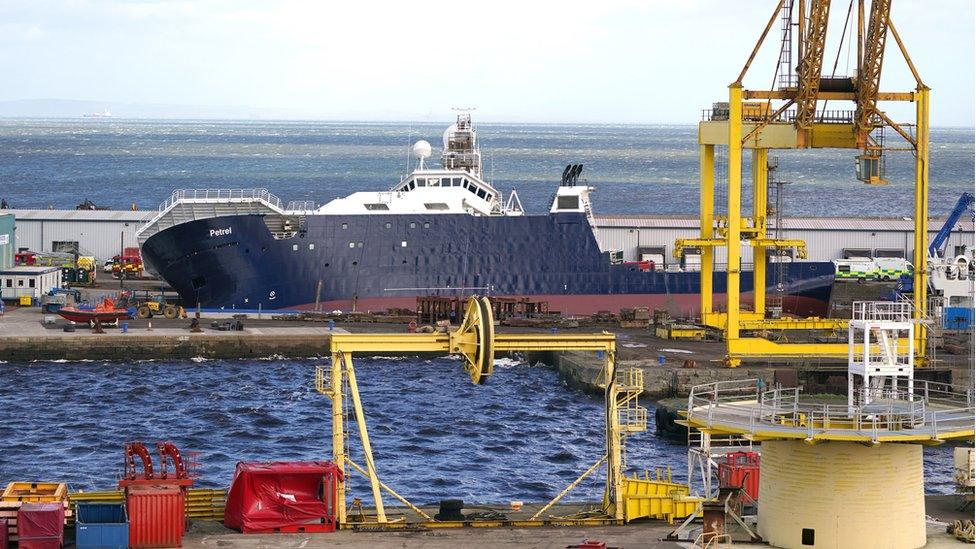 RV Petrel in Imperial Dock Leith