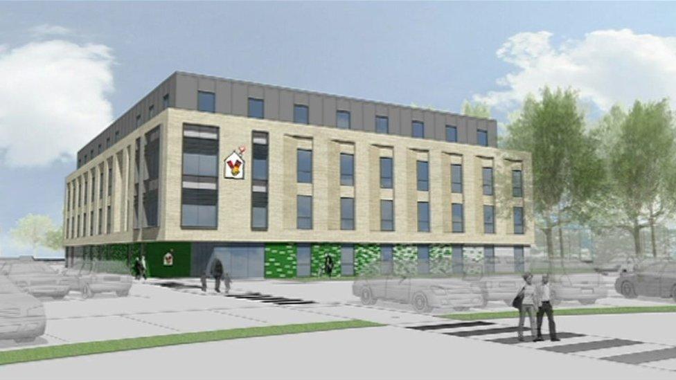 An artist's impression of how the new unit at the John Radcliffe would look