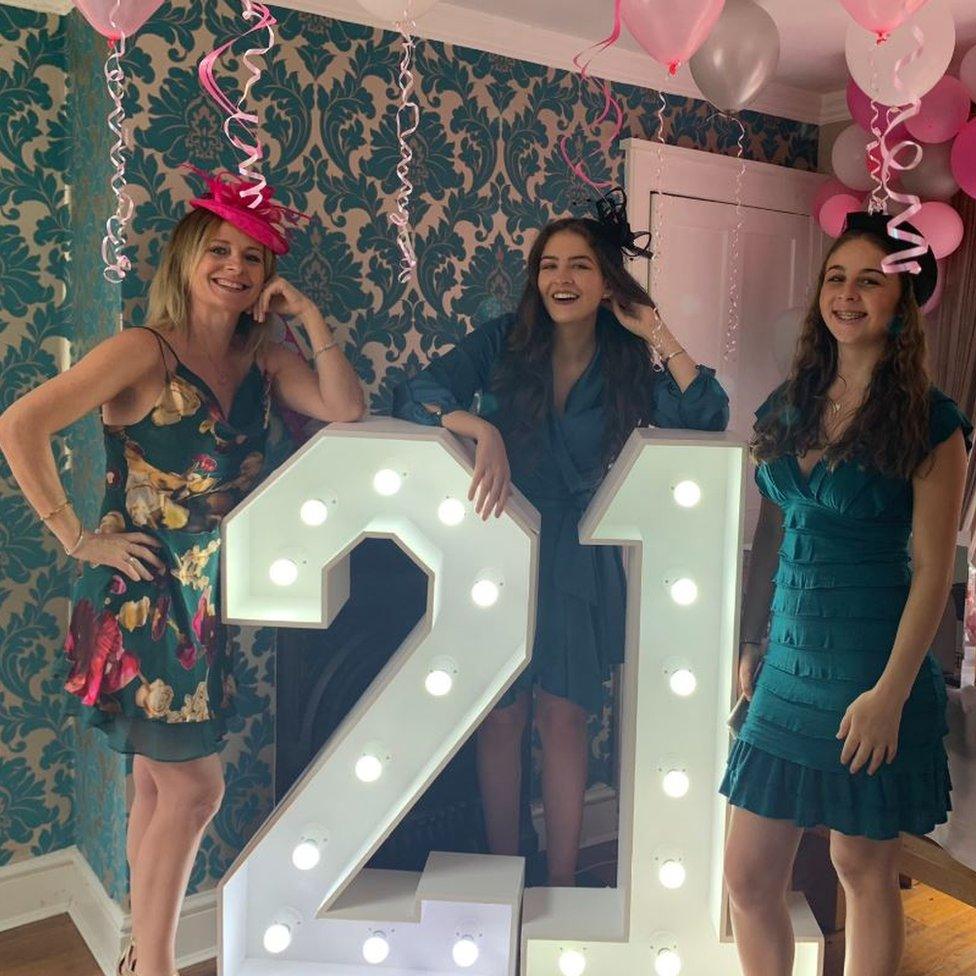 Lucy Cleary with her mother and sister Marnie and Ruby