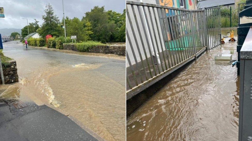 Flooding in the village of Garrison, County Fermanagh