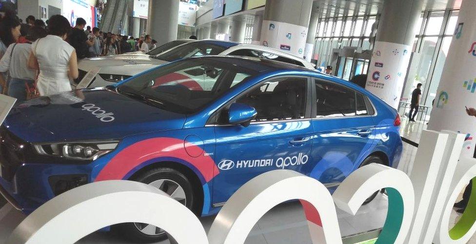 A Hyundai car with Baidu technology built in