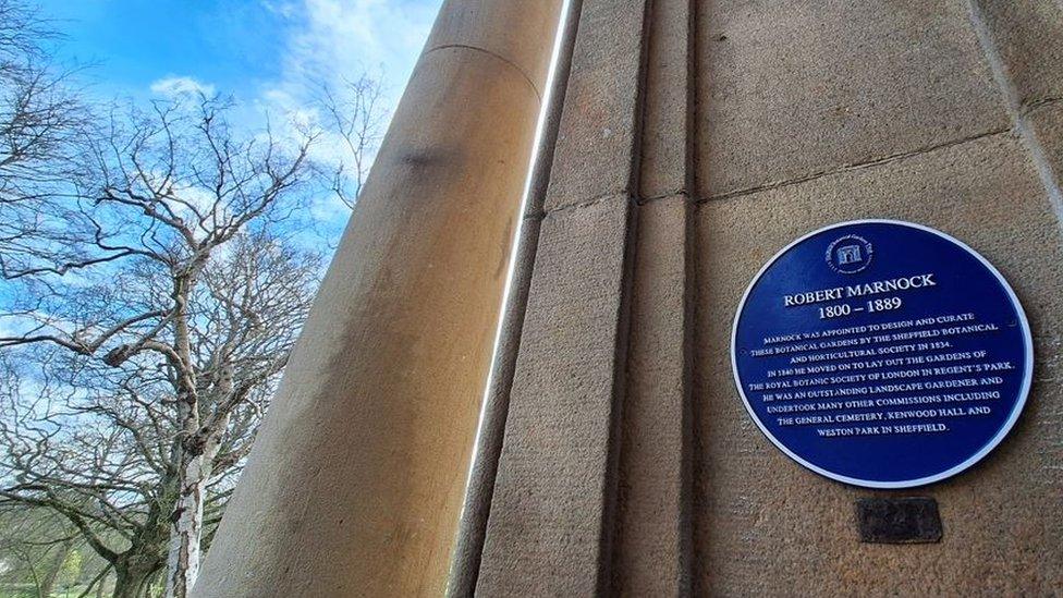 A blue plaque for Sheffield Botanical Gardens designer Robert Marnock