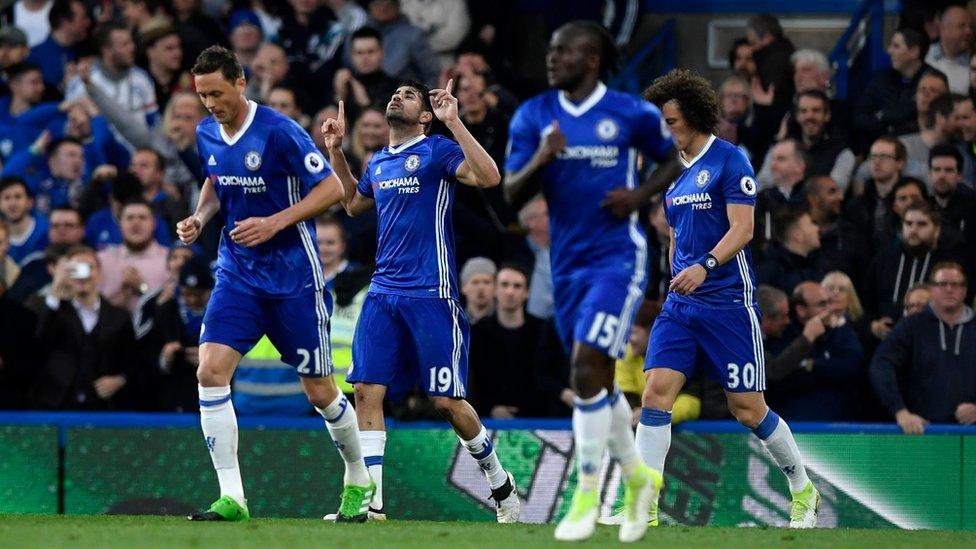 Diego Costa's 20th Premier League goal of the season gave Chelsea the lead