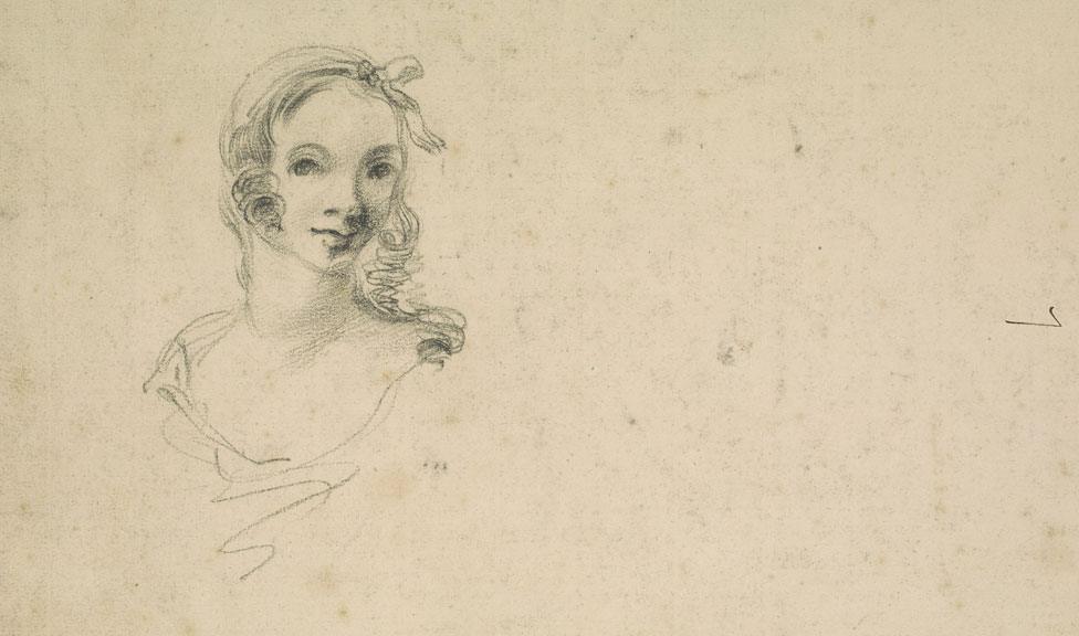 Drawing on reverse of Gainsborough sketch. Royal Collection Trust/© Her Majesty Queen Elizabeth II 2017