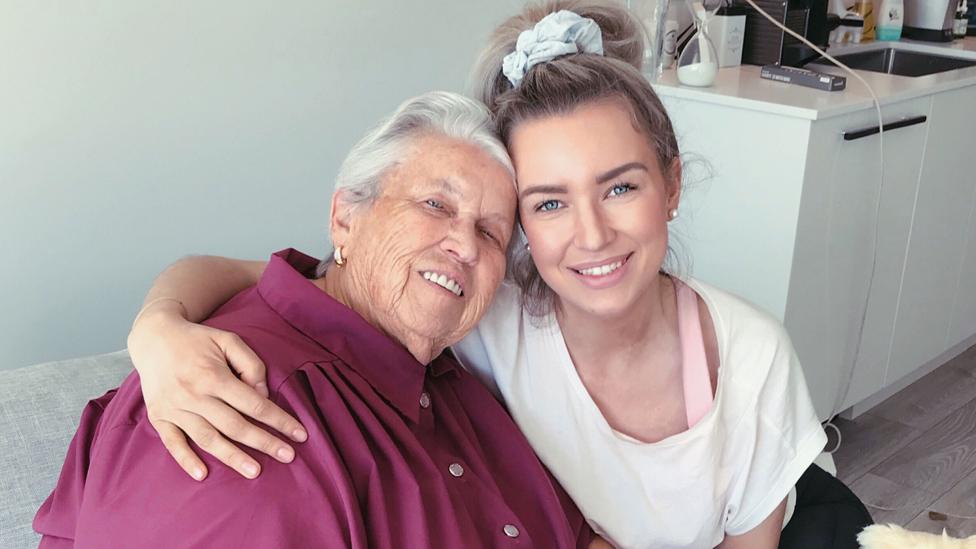 Tara Bosch with her grandmother