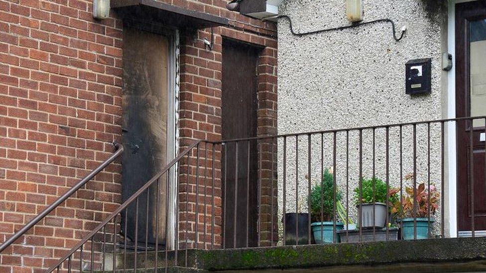 Scene of arson attack