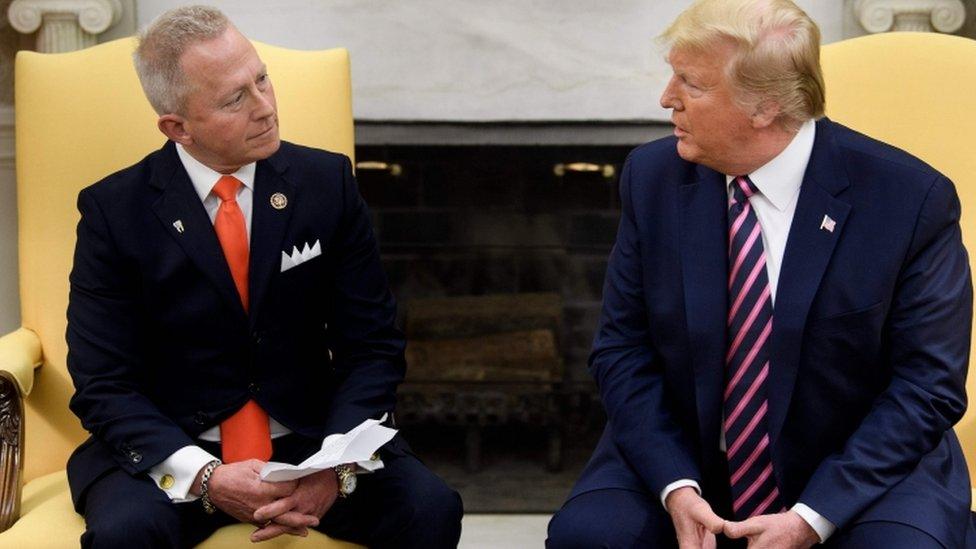 Jeff Van Drew meets with Donald Trump in the Oval Office after switching from the Democrats to the Republicans