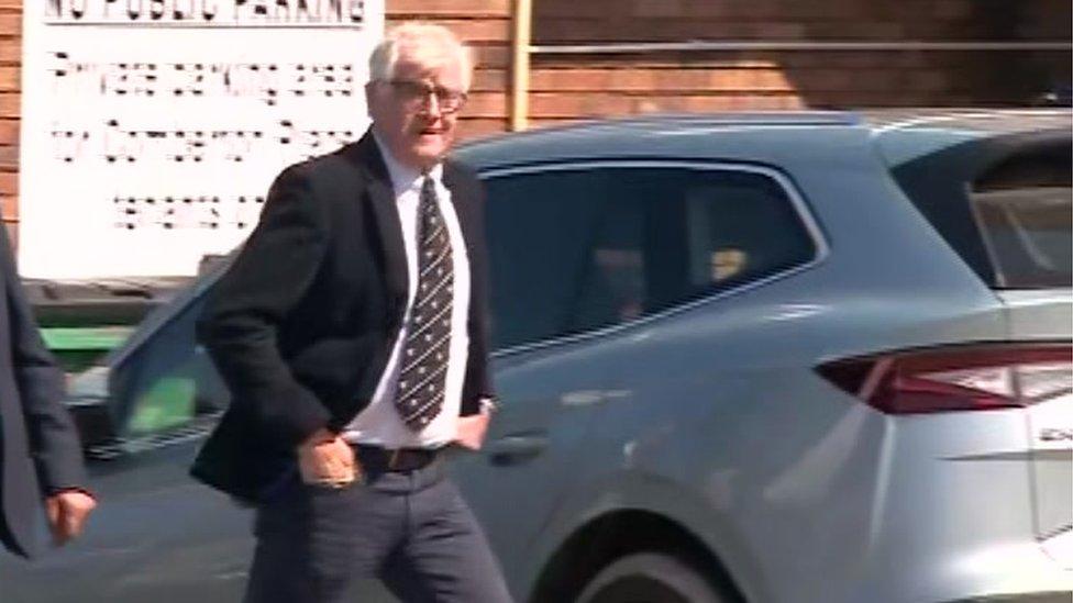 John Price arriving at court