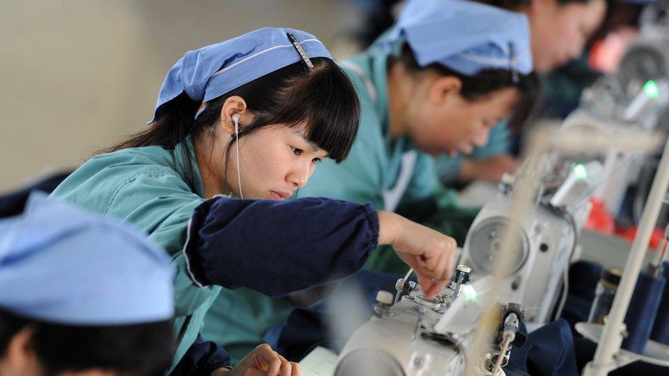 Chinese factory workers