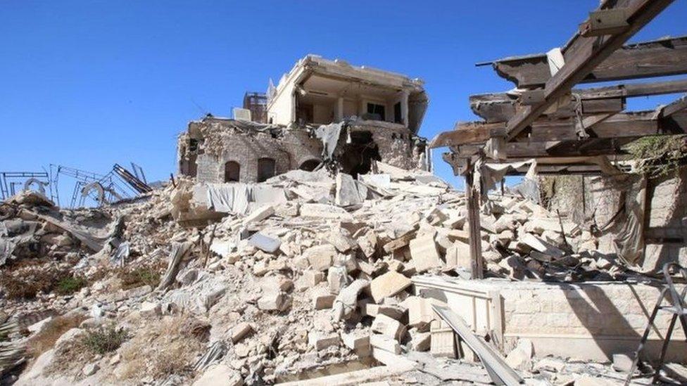 Destroyed buildings in a government-held area of Aleppo, Syria. Photo: 16 September 2016