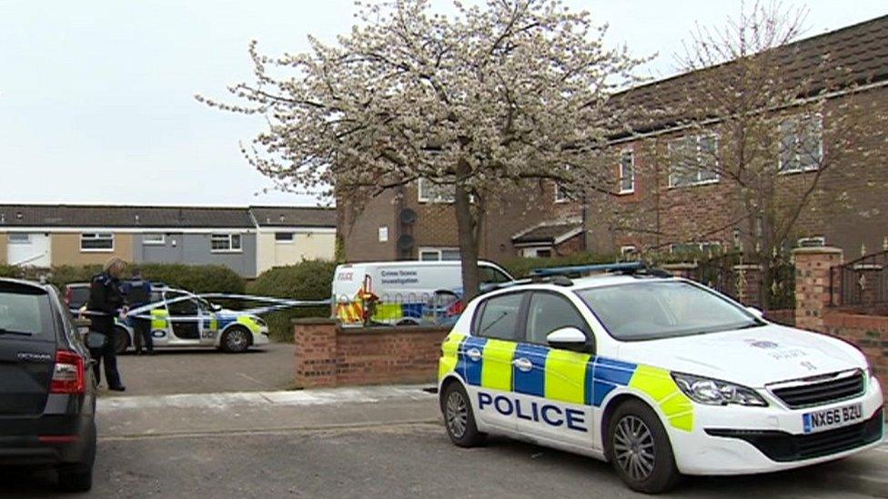 Police outside a property