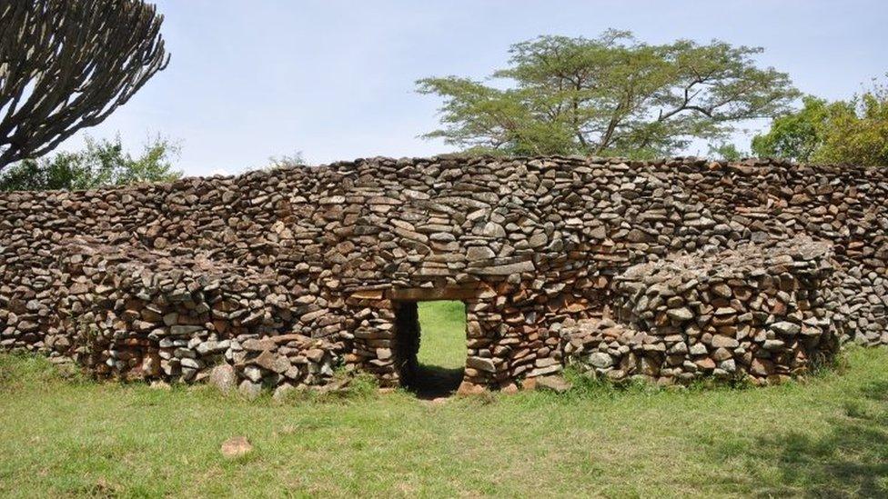 Kochieng enclosure at Thimlich Ohinga archaeological site in Kenya