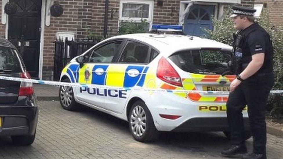 Police at the house in Burnham-on-Crouch