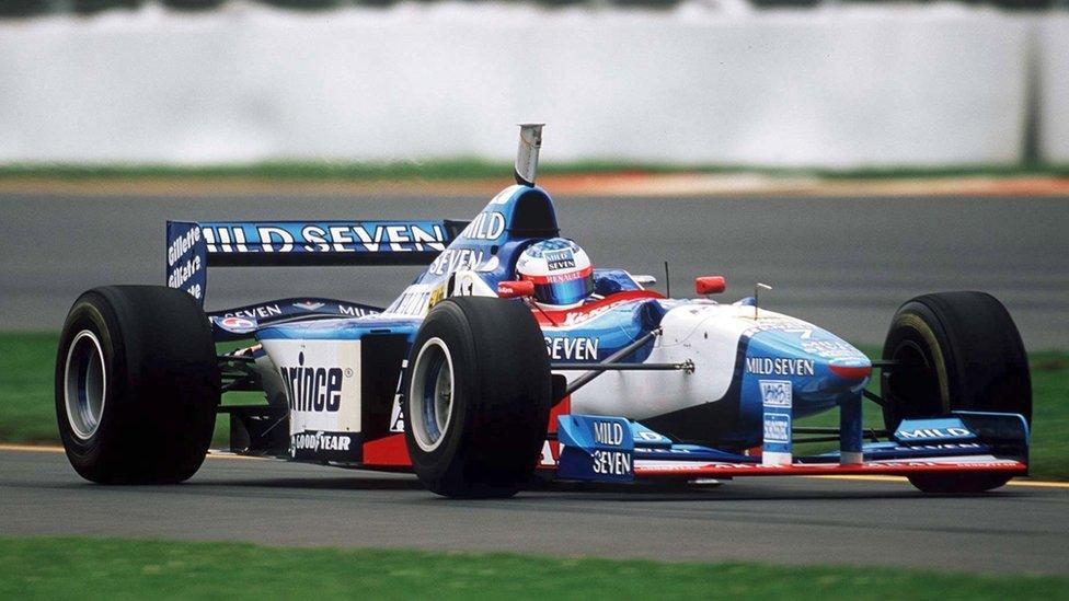 French racing driver Jean Alesi at the Australian Grand prix in Melbourne in 1997