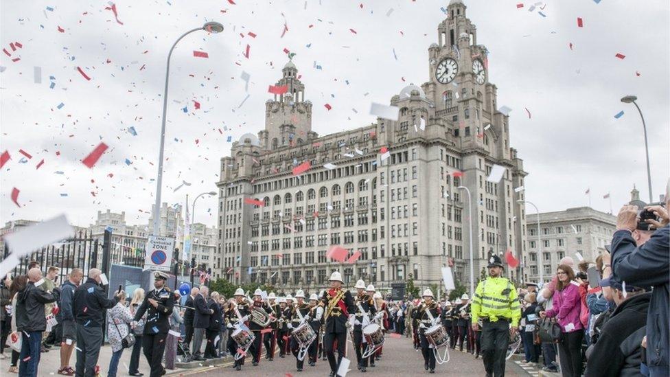 Band in the Armed Forces Day parade