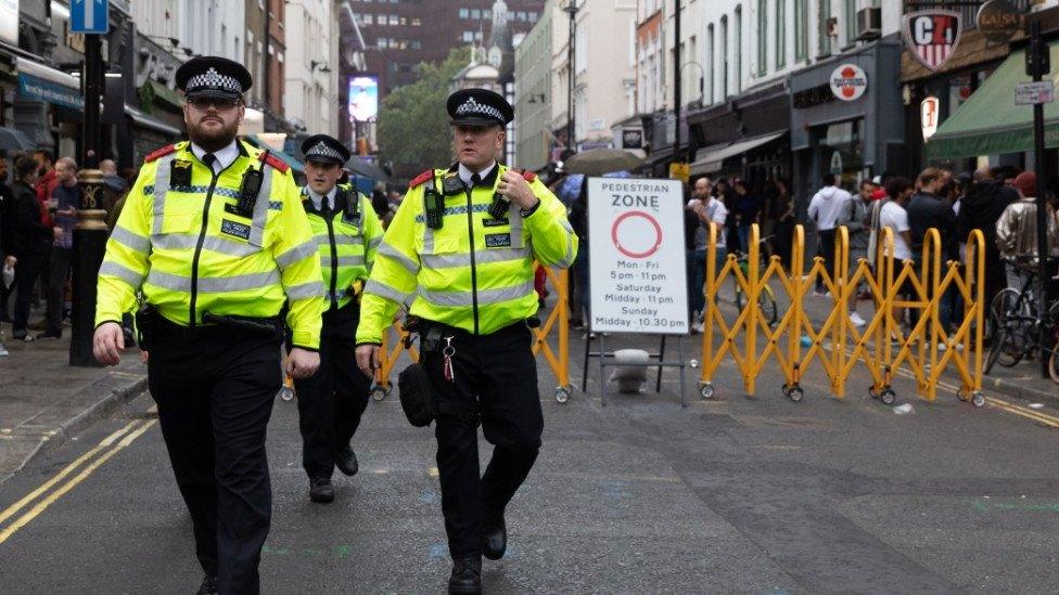 Police officers in London