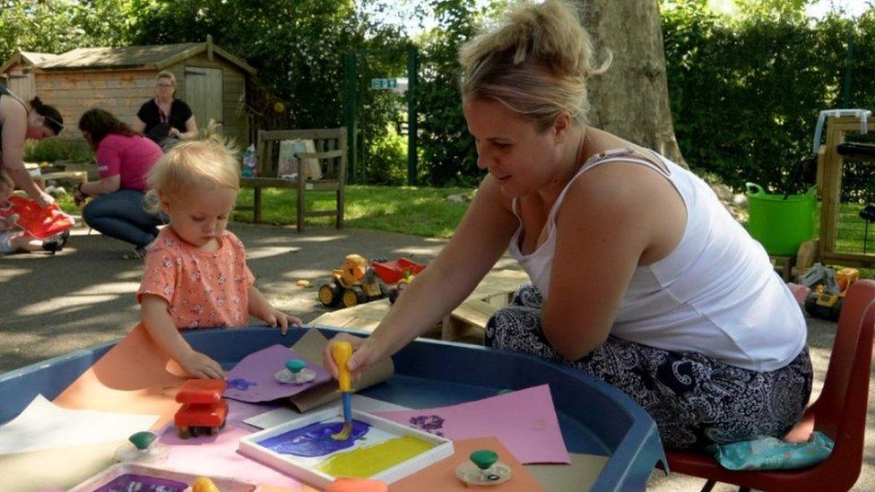 Chelsea and Darcie at a playgroup