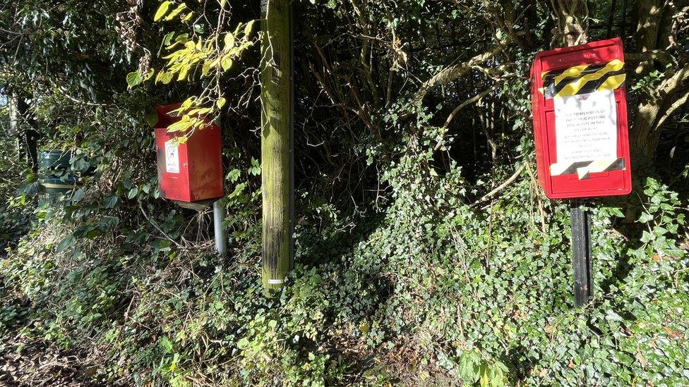 Litter bin, dog waste bin and post box