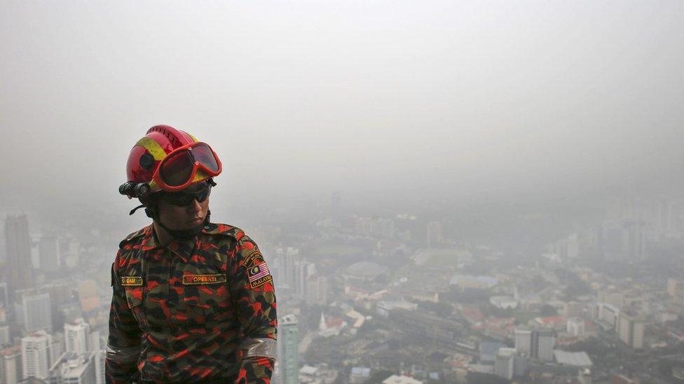 Thick smog over Malaysia