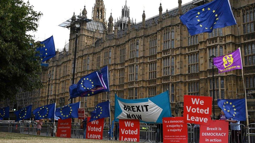 Flags outside Parliament