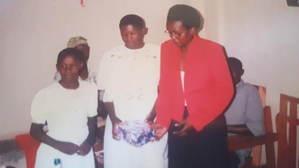 Umutesi Stewart (on right) with her sisters Natacha and Delphine