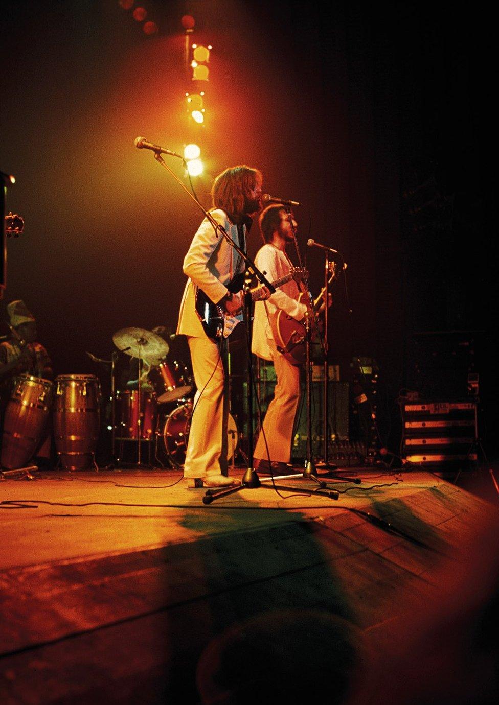 Eric Clapton and Pete Townshend on stage