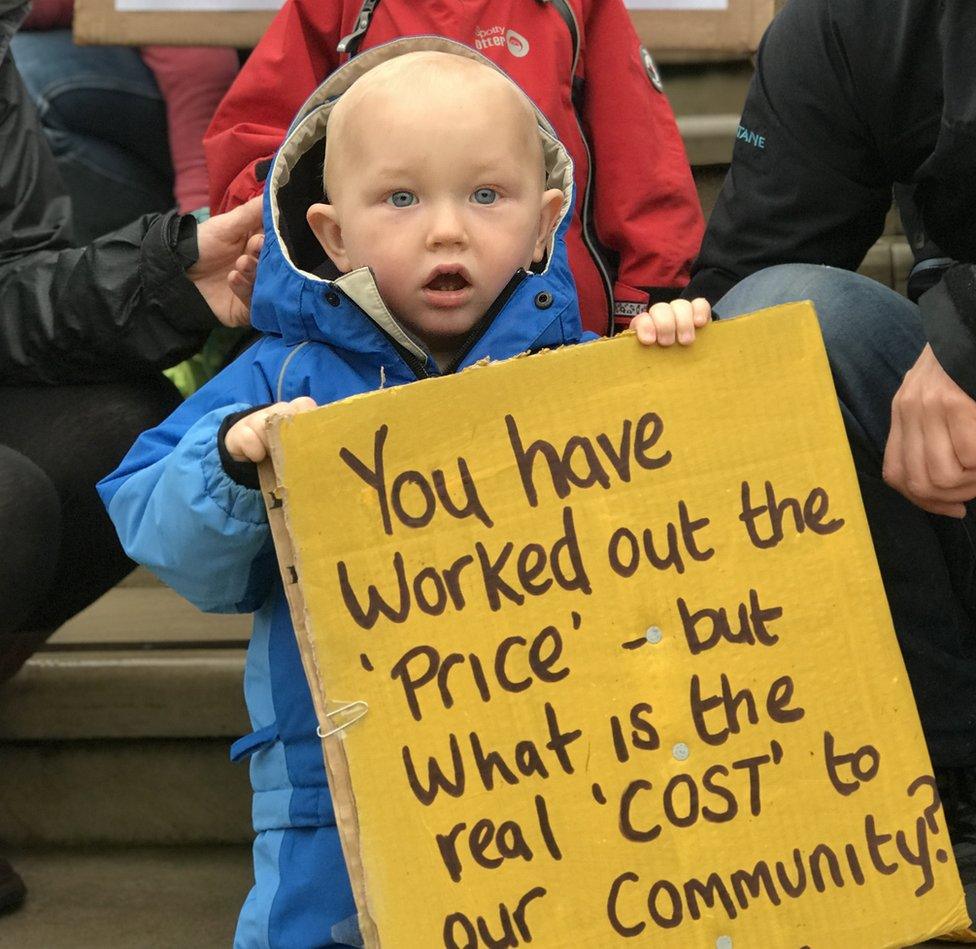 Children's centre protest