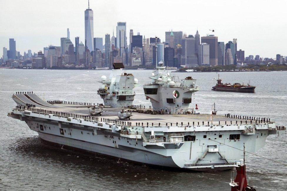 HMS Queen Elizabeth arrives in New York