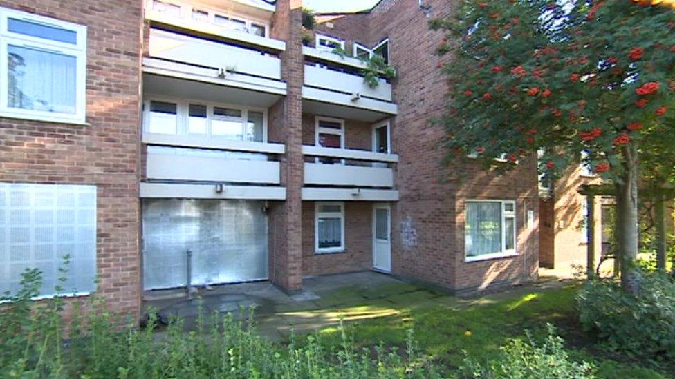 Moira Street flat boarded up