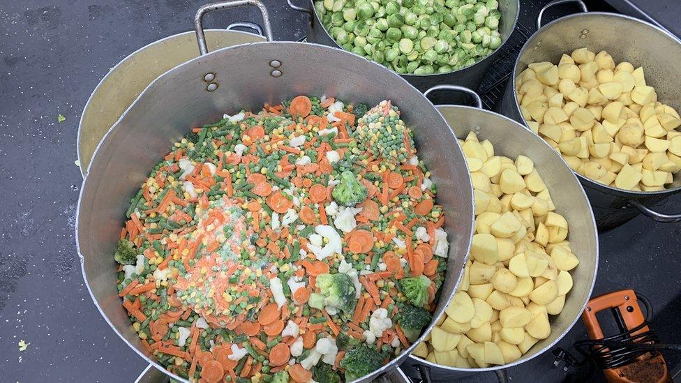 Food preparation at Birmingham New Street Station