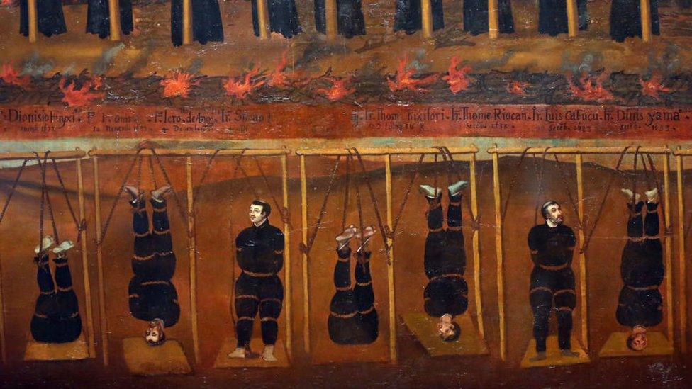 Jesuit martyrs of Japan. China, Macau, mid-17th century.