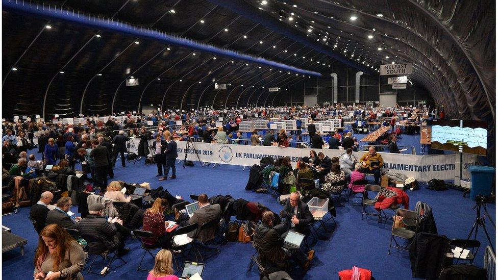 Vote count at Titanic Belfast