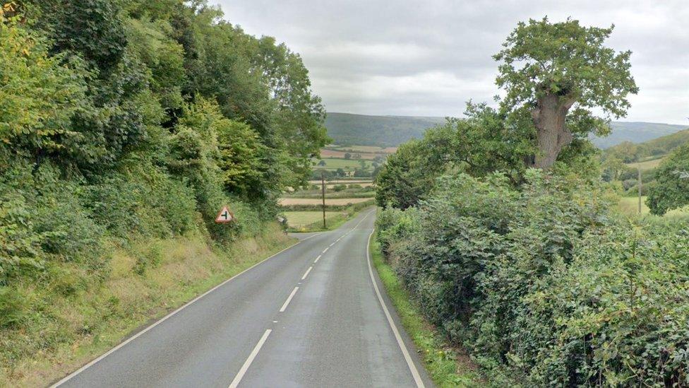 The A39 between Headon Cross and Venniford Cross