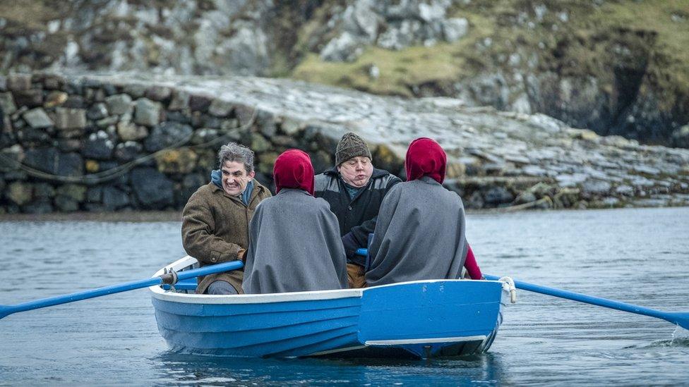 Call the Midwife characters on a boat